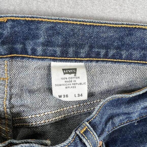 Levis 501 XX Jeans Mens 34x31* Blue Dark Wash Straight Leg American Denim 2000s - Picture 7 of 10